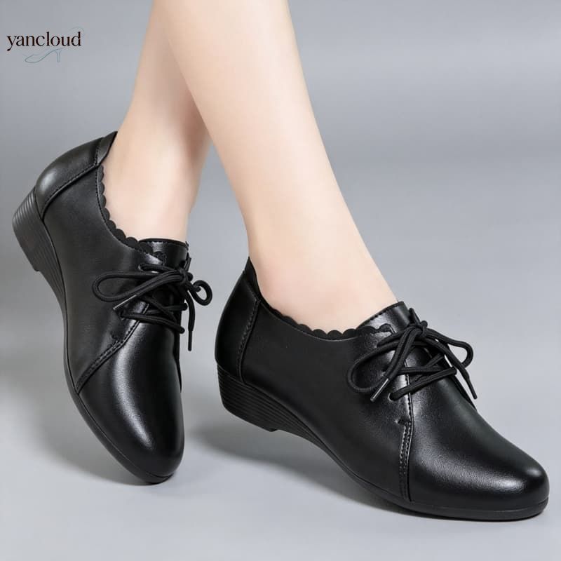 Leather Work Flats Women - 플러스 사이즈 35-43 올 매치 편안한
