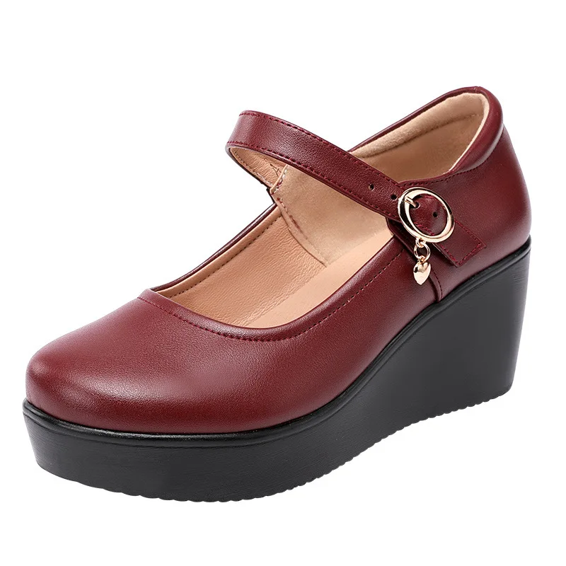 6cm 작은 사이즈 32-43 빈티지 얕은 통기성 부드 - Leather Work Flats Women 리뷰 및 가격