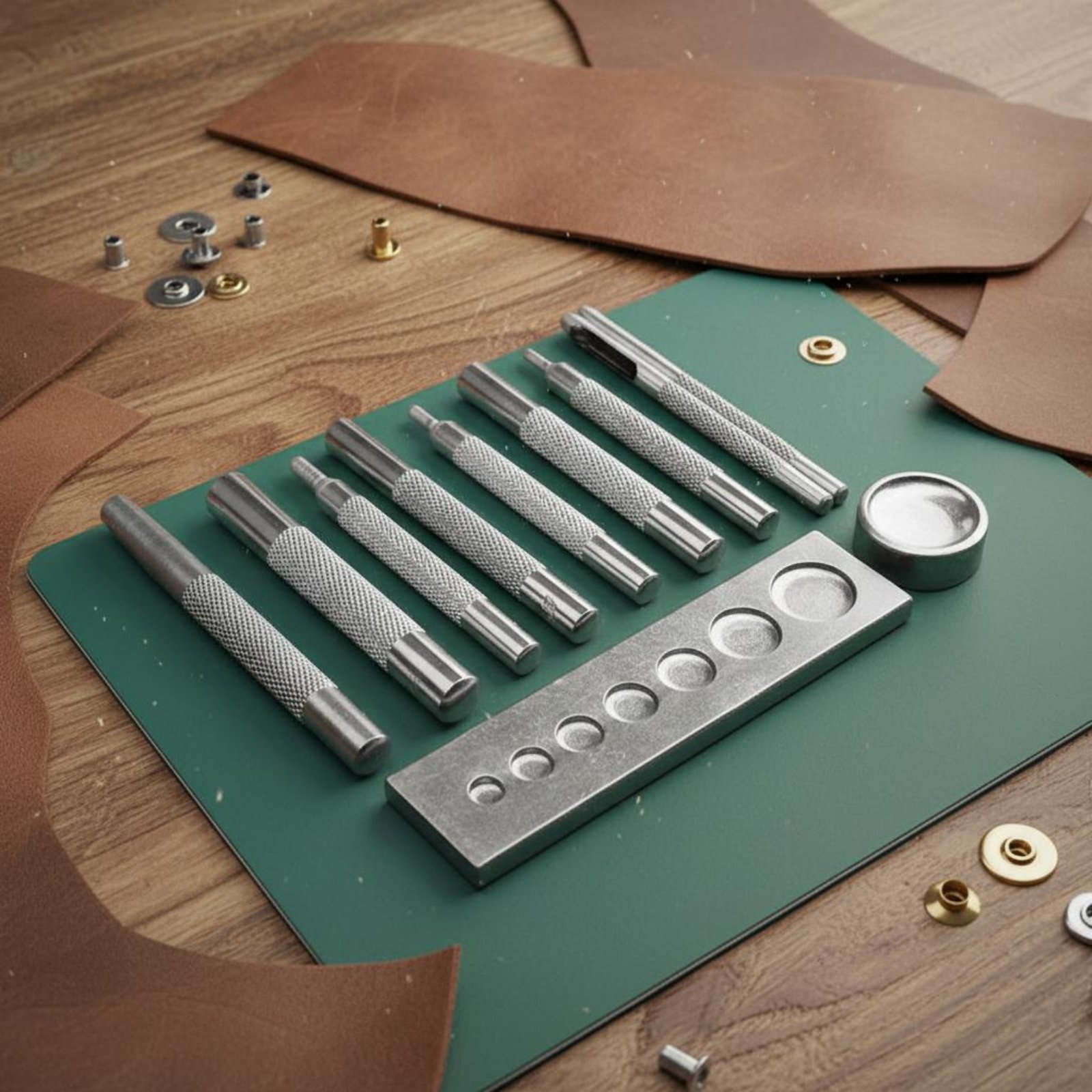11 조각 스냅 패스너 도구 세트 다양한 크기 가죽 리 - Leatherwork Rivet Setter 리뷰 및 가격