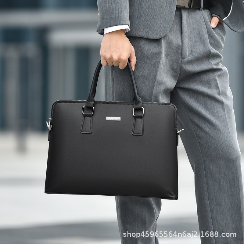 PU 가죽 남성용 서류 가방, 블랙, 비즈니스용 핸드백 - Leather Work Bag Laptop 리뷰 및 가격