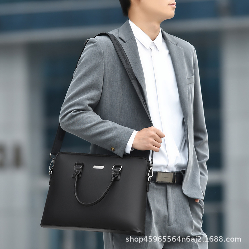 PU 가죽 남성용 서류 가방, 블랙, 비즈니스용 핸드백 - Leather Work Bag Laptop 리뷰 및 가격