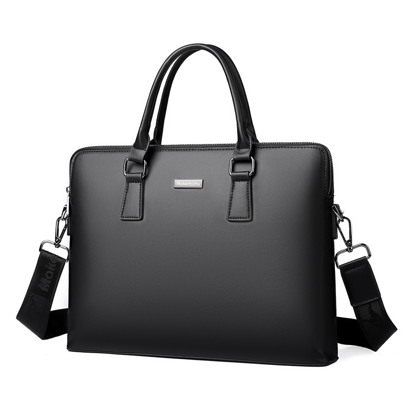 PU 가죽 남성용 서류 가방, 블랙, 비즈니스용 핸드백 - Leather Work Bag Laptop 리뷰 및 가격