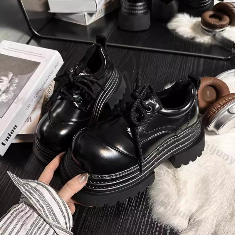 여성 레트로 로퍼 2025 봄 새로운 럭셔리 브랜드 증 - Leather Work Oxfords 리뷰 및 가격