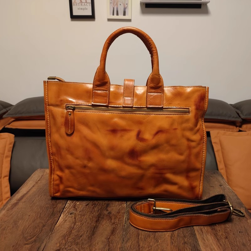 심플 빈티지 천연 가죽 남성 서류 가방 비즈니스 캐주얼 - Leather Work Bag Laptop 리뷰 및 가격