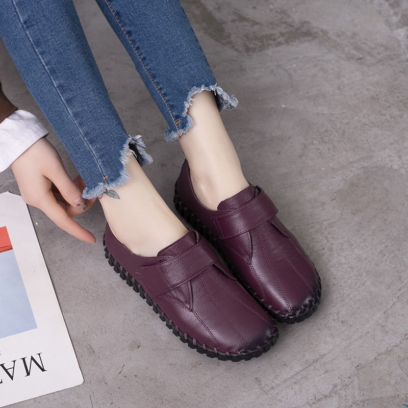 여성용 최고급 발레 플랫, 럭셔리 리얼 가죽 신발, 빅 - Leather Work Flats Women 리뷰 및 가격