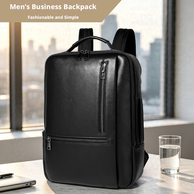 남성용 검은색 천연 가죽 노트북 백팩, 소가죽 소재의  - Leather Work Rucksack Mens 리뷰 및 가격