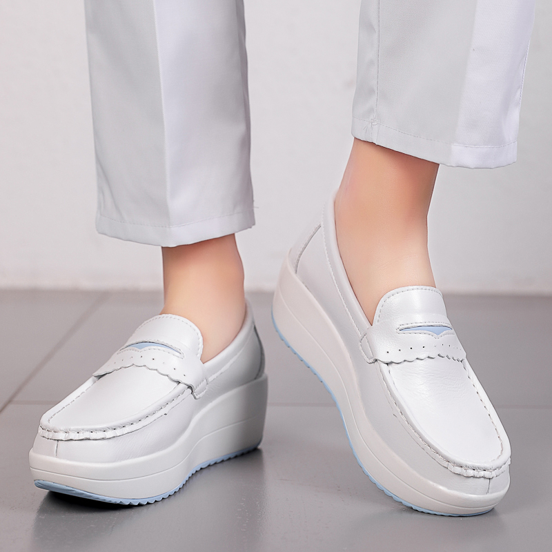 STRONGSHEN 여성 플랫폼 웨지 캐주얼 신발 로퍼 - Leather Work Flats Women 리뷰 및 가격