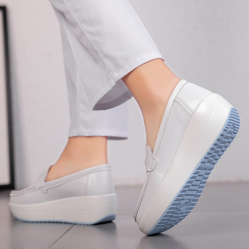 STRONGSHEN 여성 플랫폼 웨지 캐주얼 신발 로퍼 - Leather Work Flats Women 리뷰 및 가격