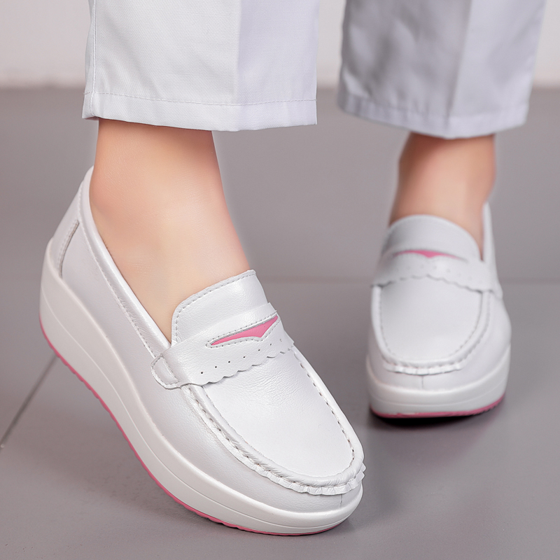STRONGSHEN 여성 플랫폼 웨지 캐주얼 신발 로퍼 - Leather Work Flats Women 리뷰 및 가격