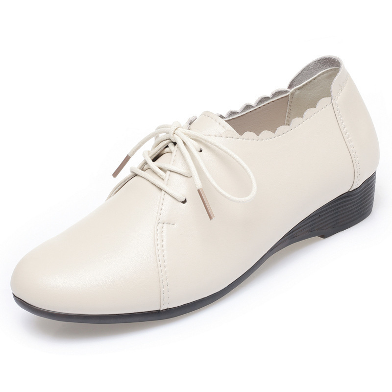 플러스 사이즈 35-43 올 매치 편안한 옥스포드 슈즈 - Leather Work Flats Women 리뷰 및 가격