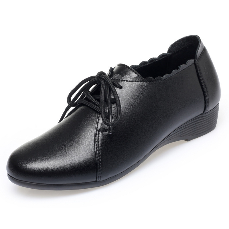 플러스 사이즈 35-43 올 매치 편안한 옥스포드 슈즈 - Leather Work Flats Women 리뷰 및 가격