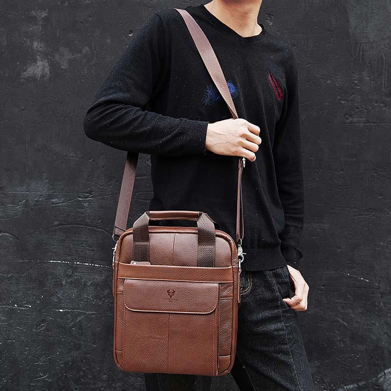 남자를위한 내구성 정품 가죽 가방 작업 야외 여행 남성 - Leather Work Bag Laptop 리뷰 및 가격