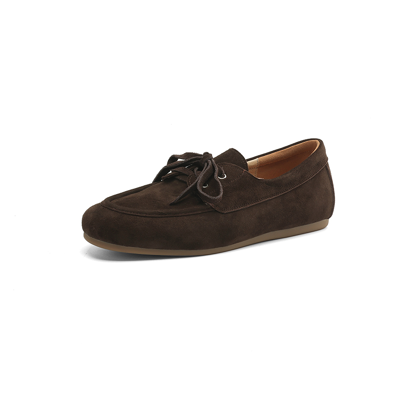 새로운 트렌드 여성용 플랫 슈즈, 소가죽 소재, 봄/가 - Leather Work Flats Women 리뷰 및 가격