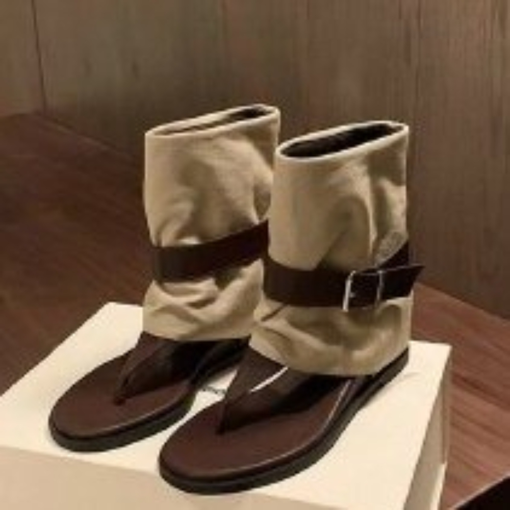 여성용 빈티지 컬러 블록 토 링 샌들, 벨트 버클이 있 - Belt Buckle Blank 리뷰 및 가격