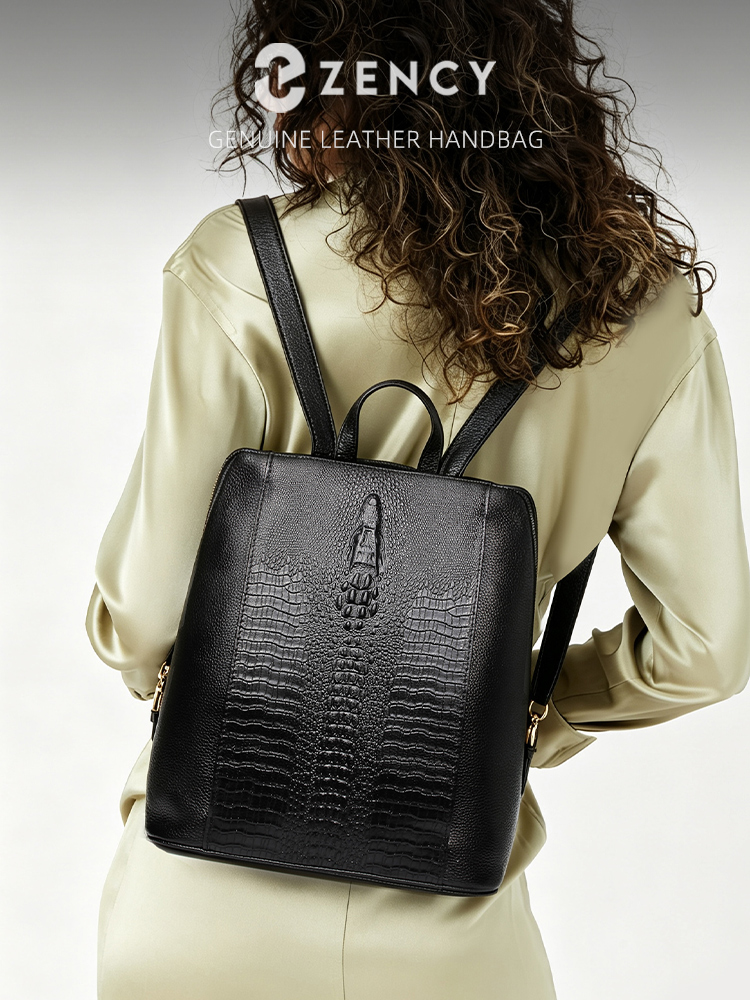 Zency 여성용 악어 가죽 백팩 100% 정품 천연  - Leather Work Bag Laptop 리뷰 및 가격
